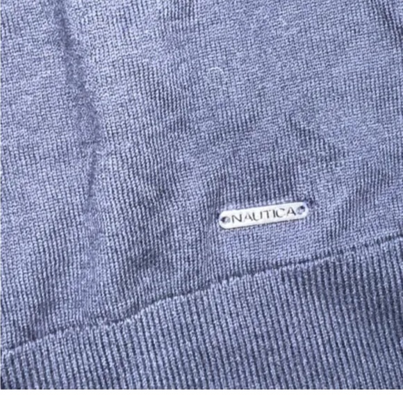 Nautica Ladies Striped Cotton Sweater, Navy, White Stripes Size M LN - Picture 4 of 6